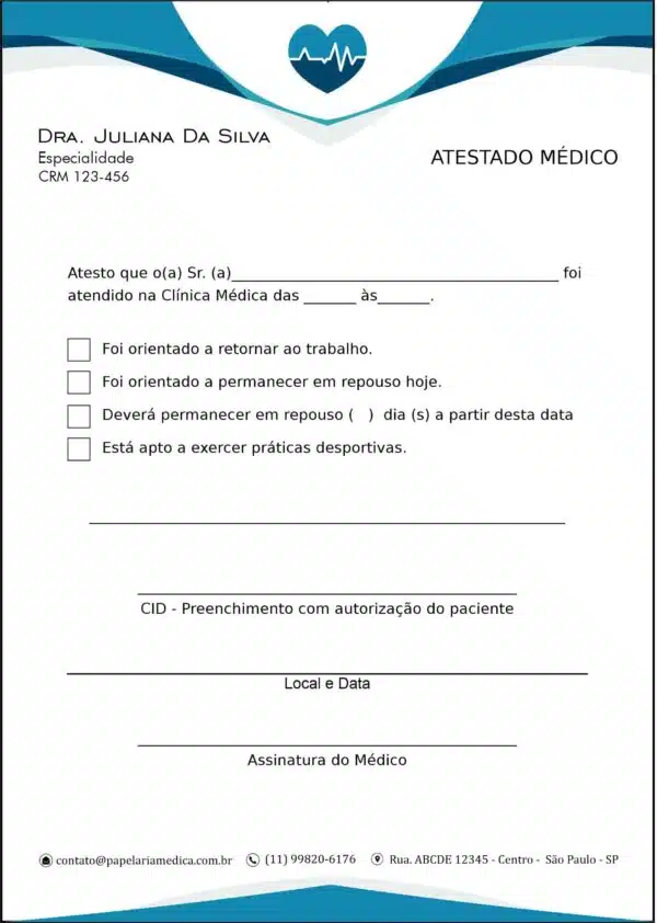 Atestado Cardiologista Lisse Atestado Cardiologista Lisse