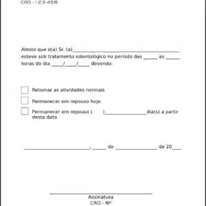 Atestado Odontologia Rennes