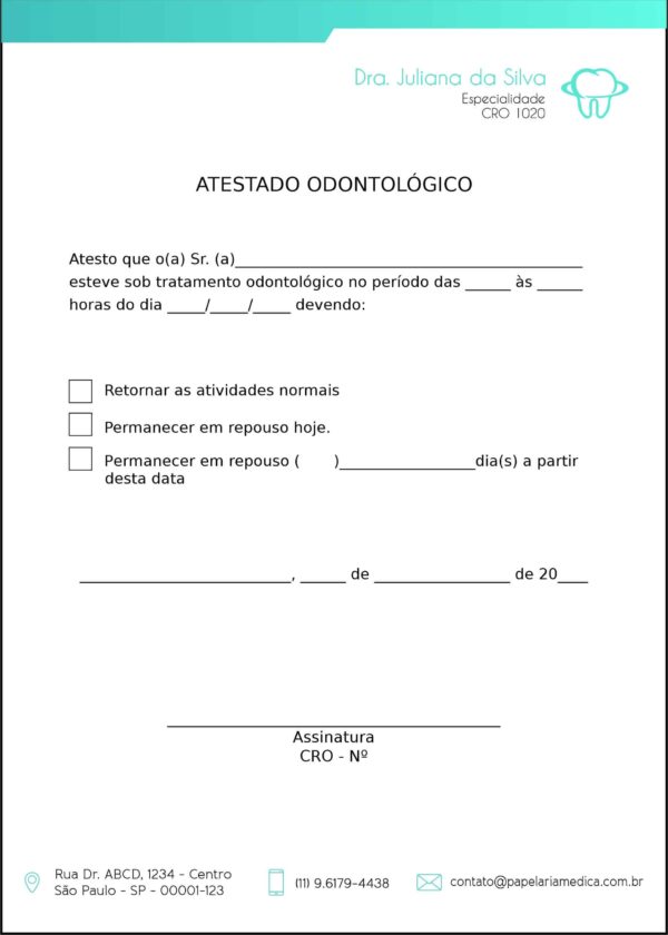 Atestado Odontologia Lille Atestado Odontologia Lille