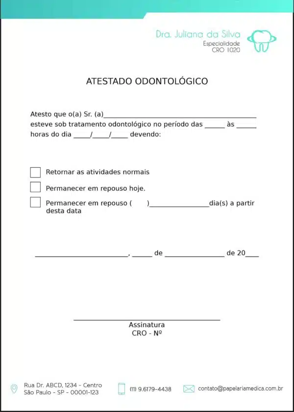 Atestado Odontologia Lille Atestado Odontologia Lille