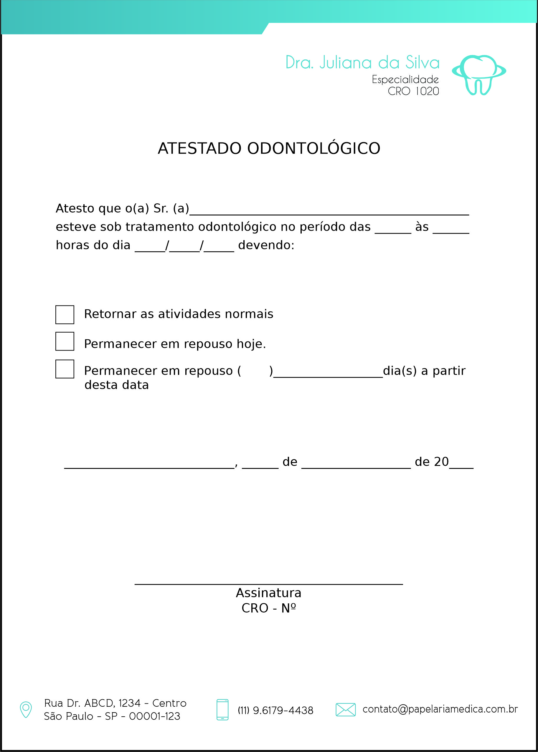 Atestado Odontologia Lille