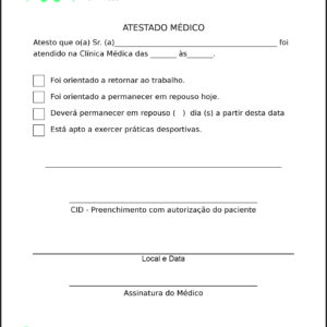Atestado Endocrinologista Ottawa