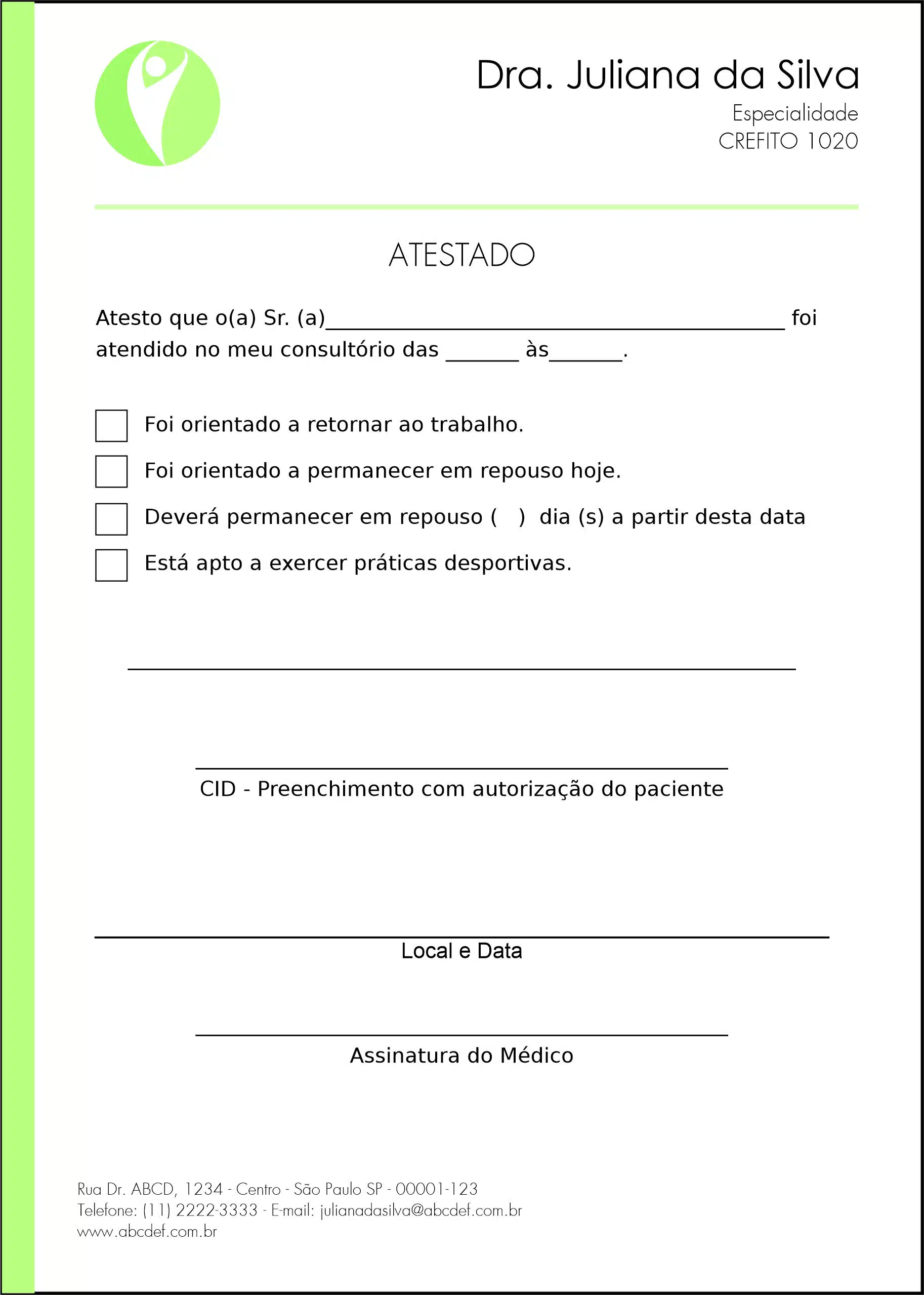 Atestado Médico Corinto