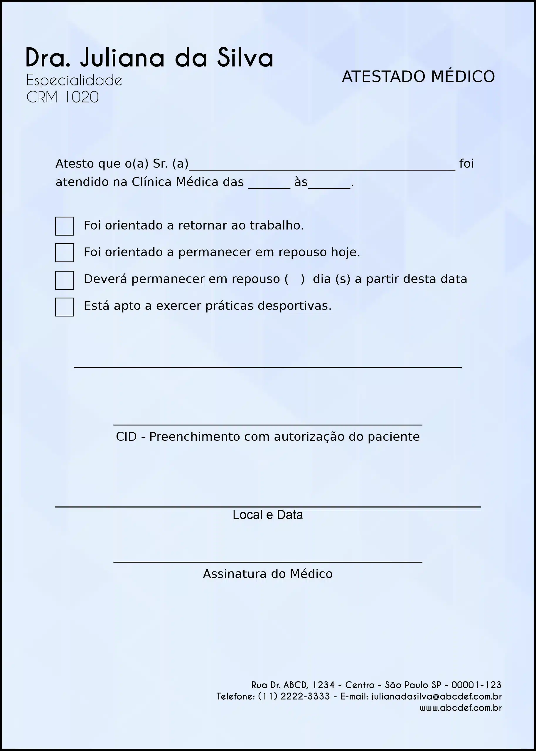 Atestado Oncologia Kyoto