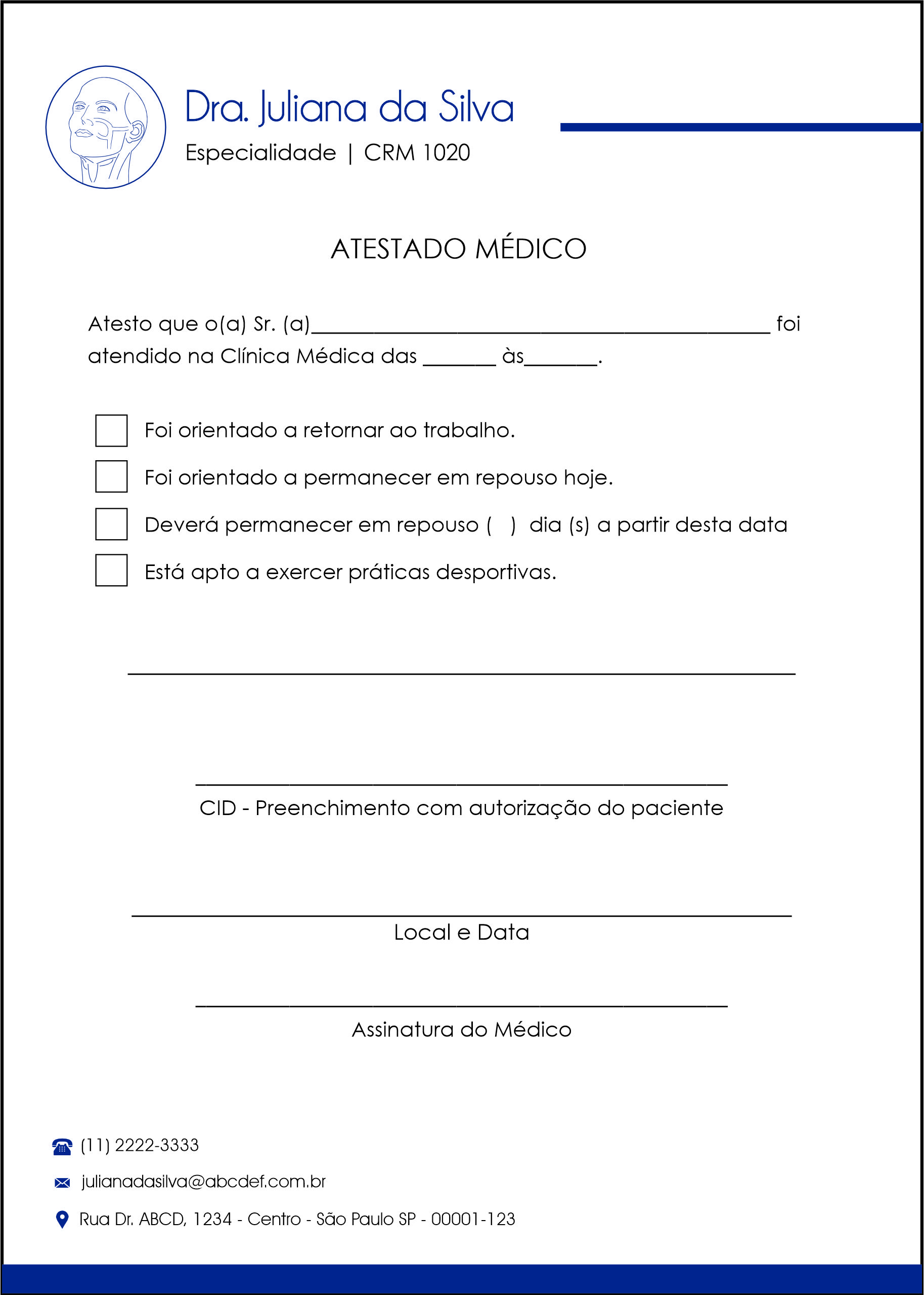 Atestado Otorrinolaringologia Barcelona