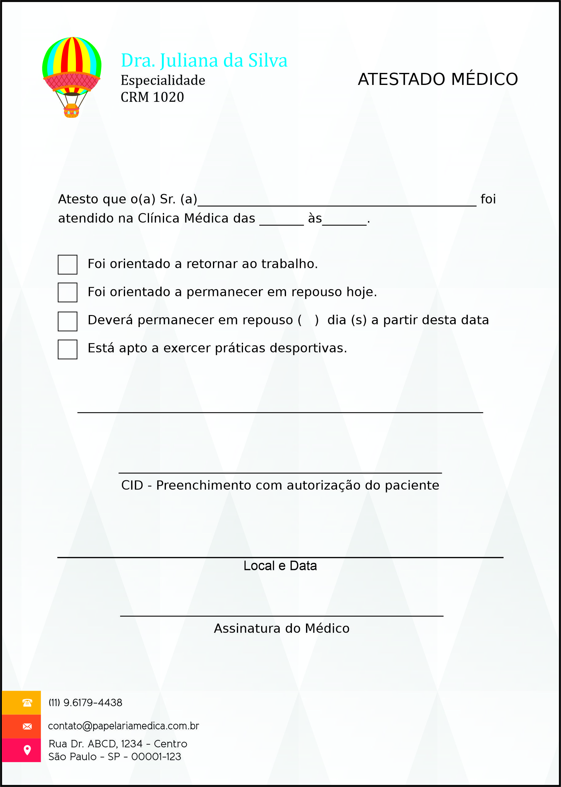 Atestado Pediatra Estetino