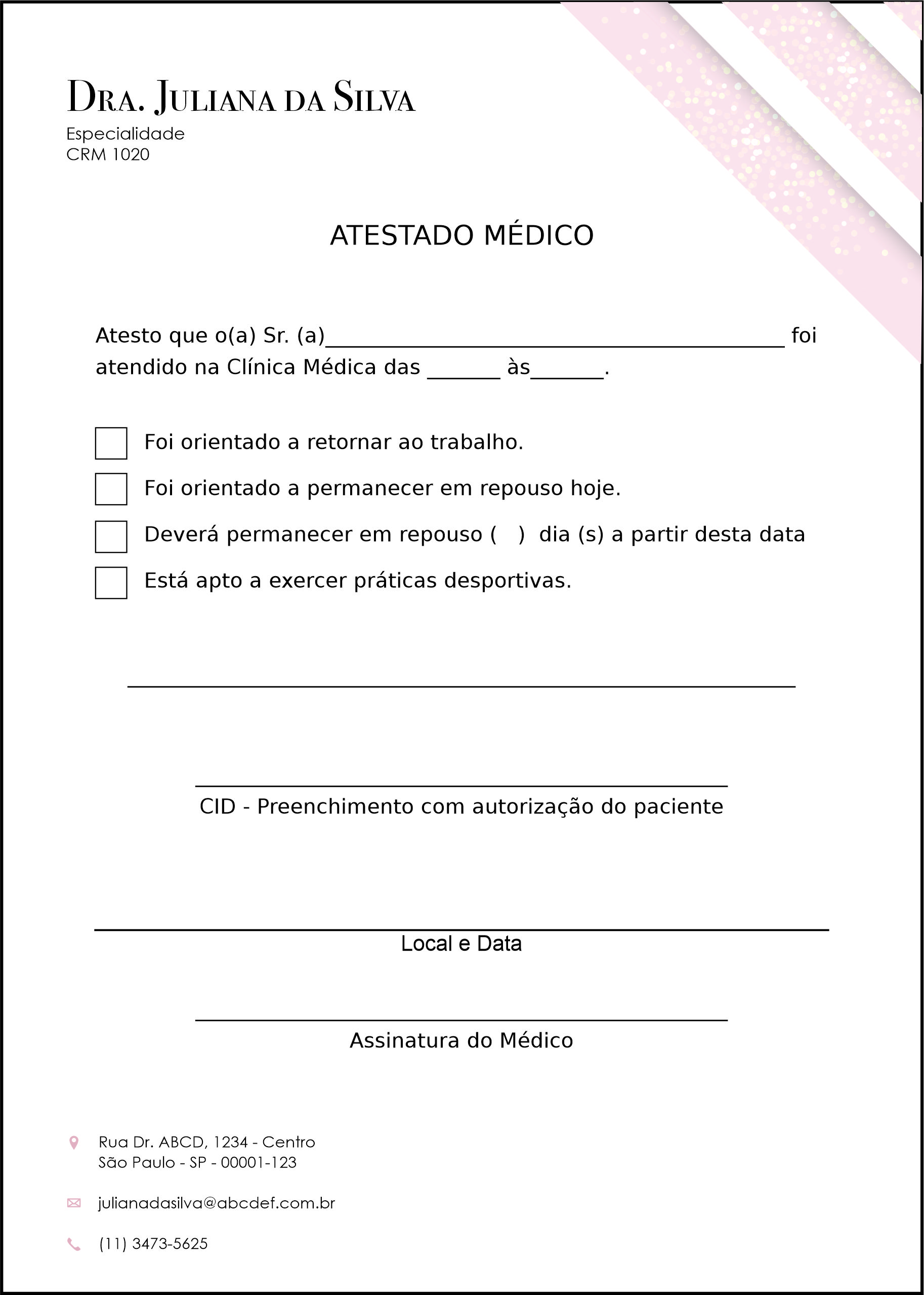 Atestado Dermatologista Burford