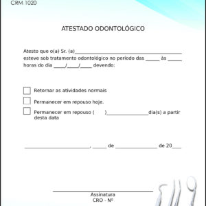 Atestado Odontologia Versalhes