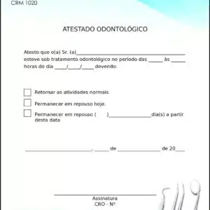 Atestado Odontologia Versalhes