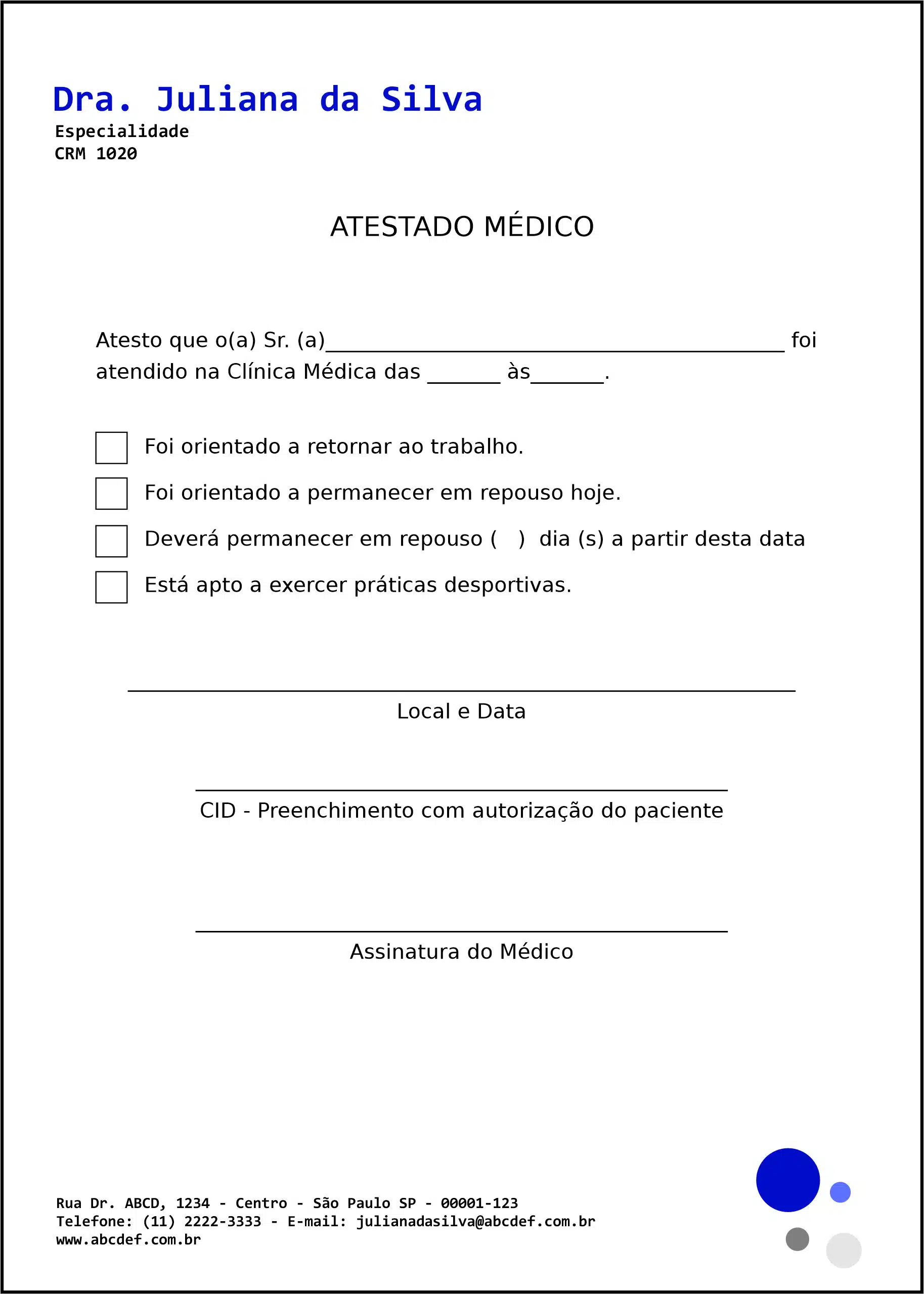 Atestado Clínica Geral Assuã