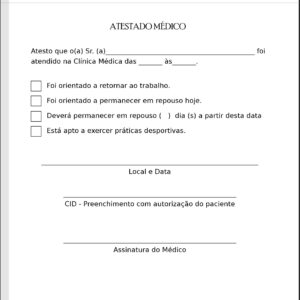 Atestado Clínica Geral Saís
