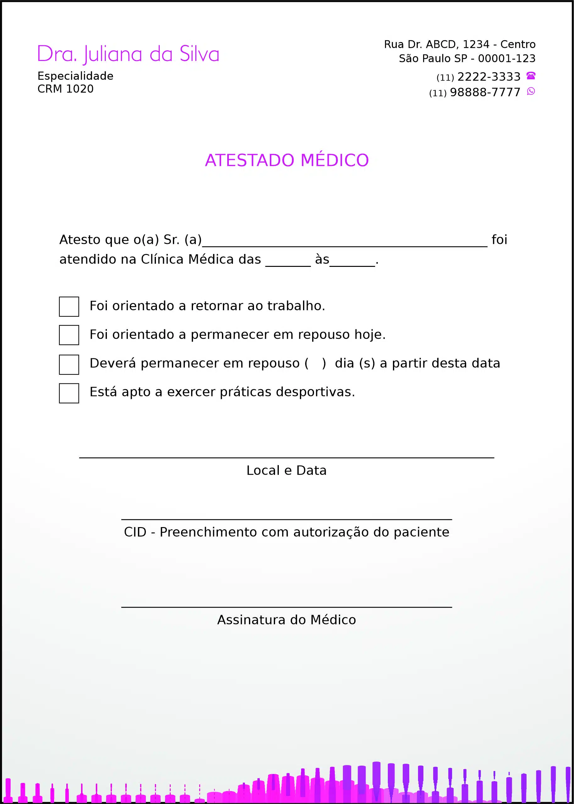 Atestado Ginecologia Austin
