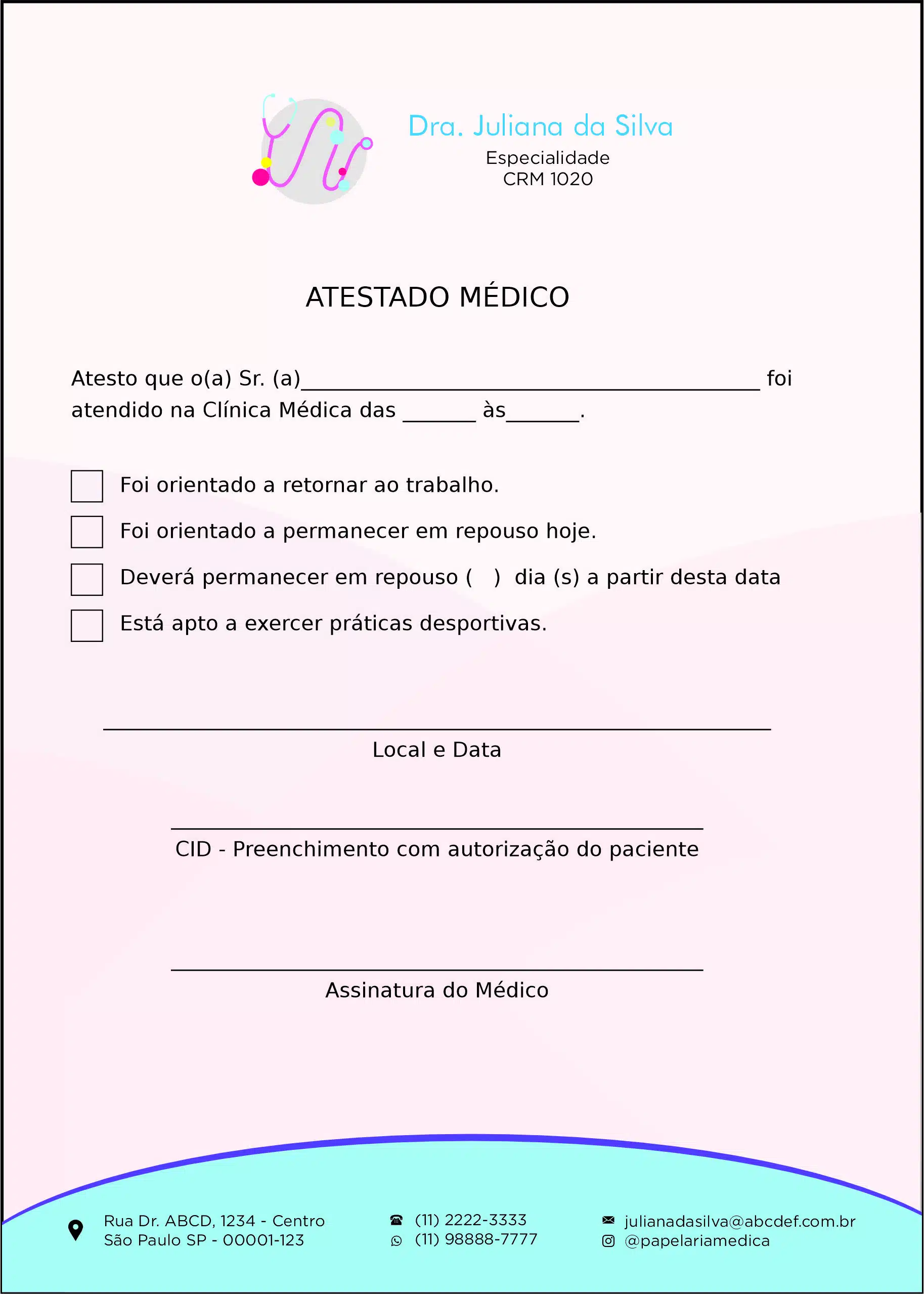 Atestado Pediatria Tricidade