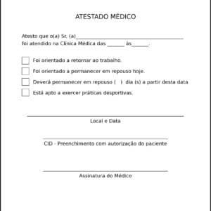 Atestado Psiquiatra e Neurologista Roma