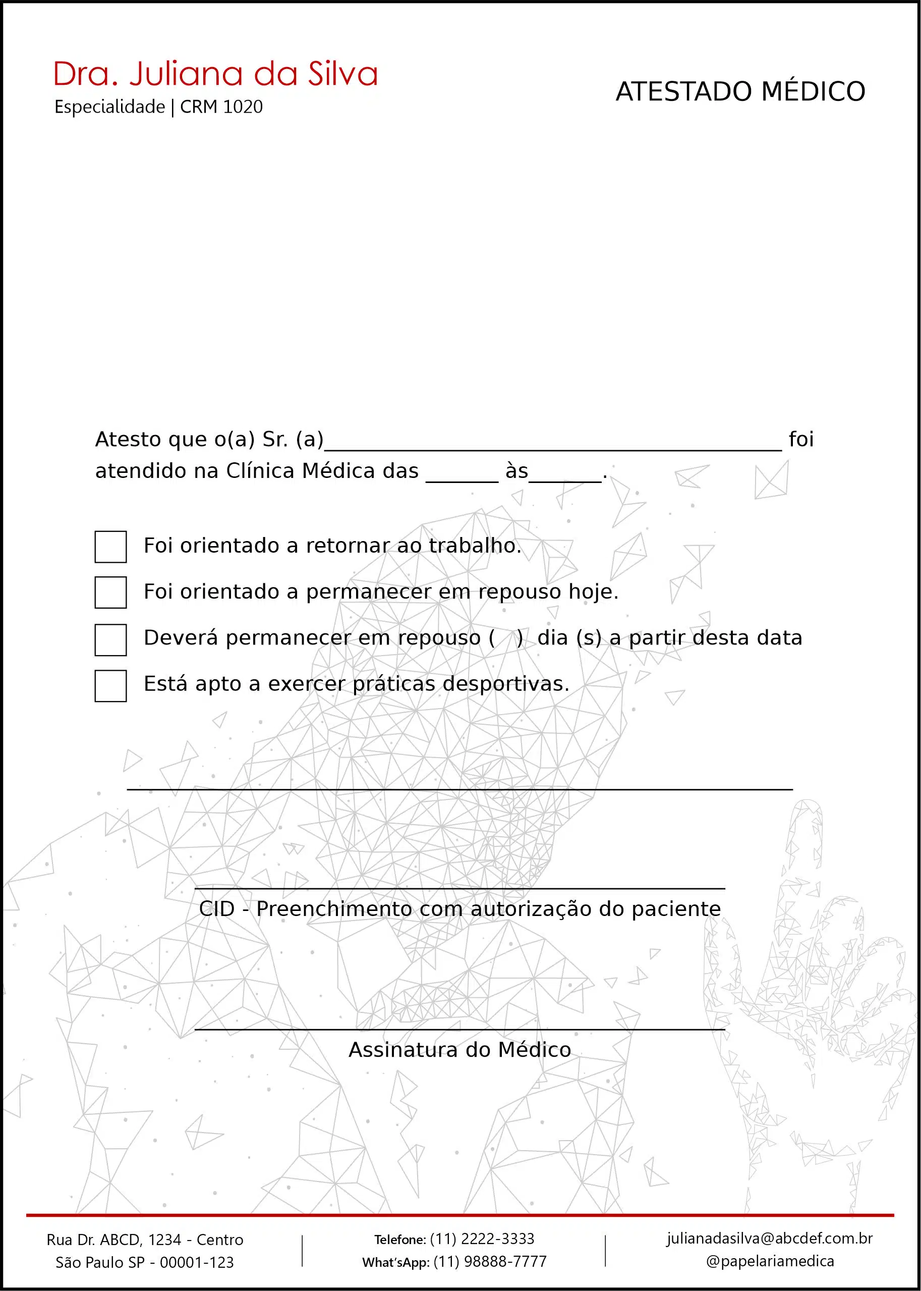 Atestado Psiquiatra e Neurologista Naples