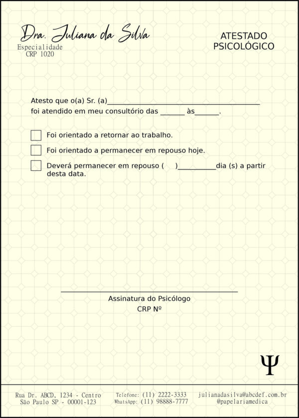 Atestado Psicológico Munique Atestado Psicológico Munique