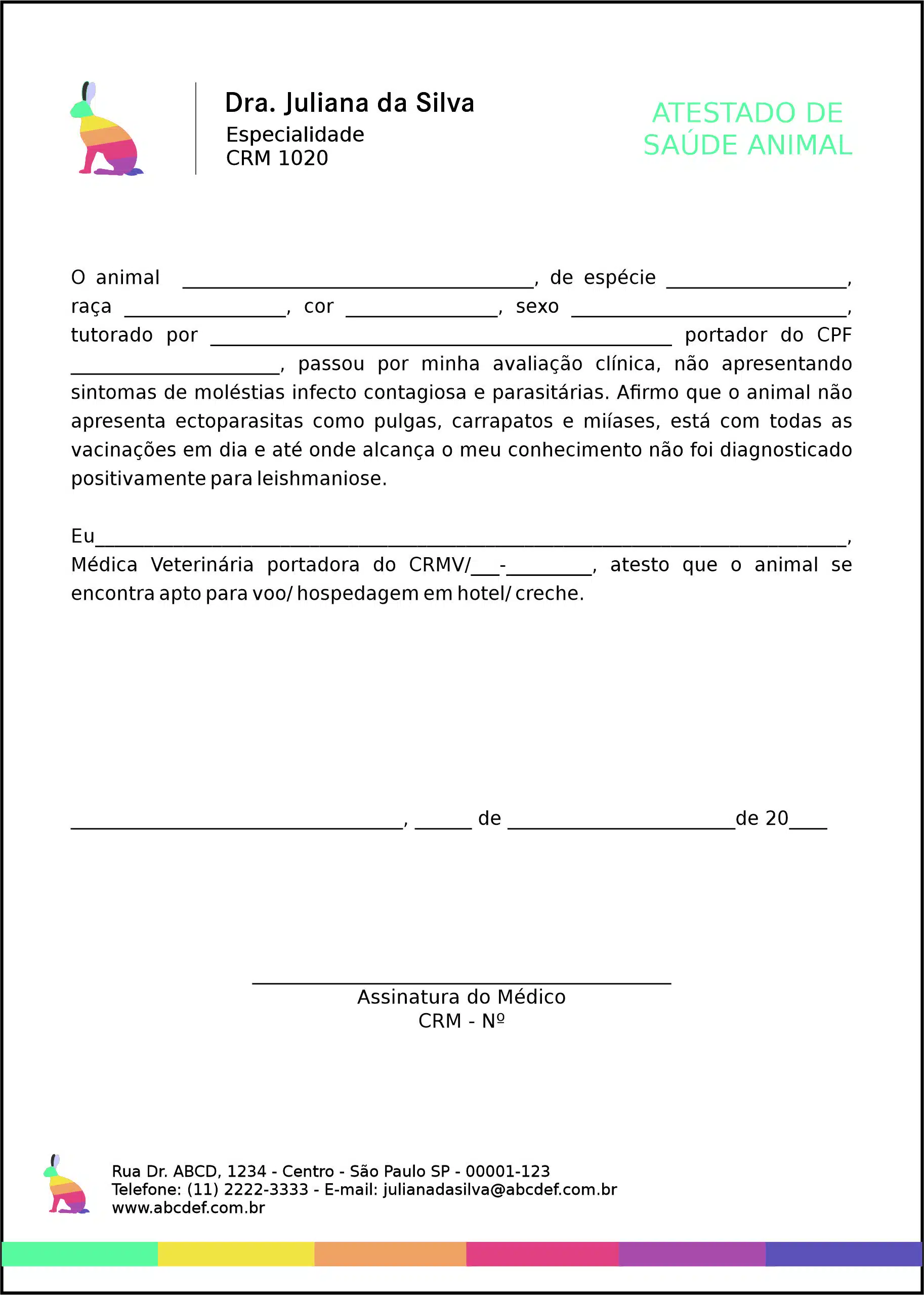 Atestado Veterinário Viena