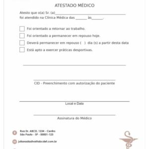 Atestado Médico Granada - Imagem 1