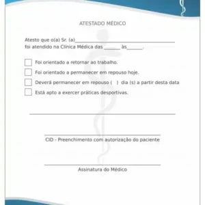 Atestado Médico Modern Blue - Imagem 1