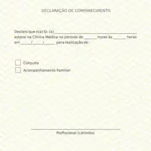 Declaração de Comparecimento Spark Brown - Imagem 1