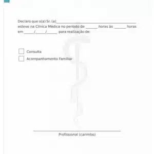 Declaração de Comparecimento Clínica Geral Dendera