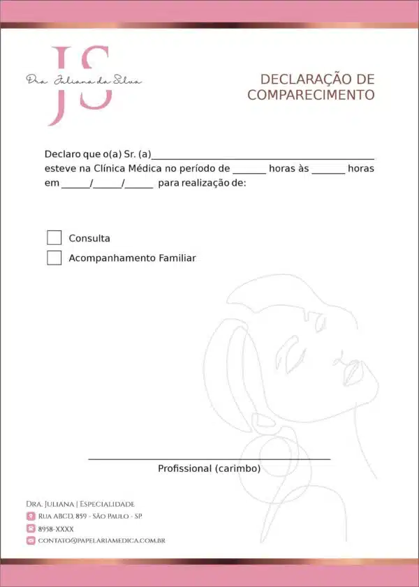 Declaração de Comparecimento Dermatologista Windsor Declaração de Comparecimento Dermatologista Windsor