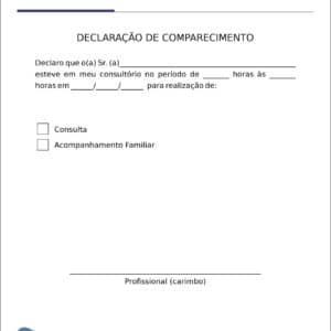Declaração de Comparecimento Fonoaudiologia Tihany