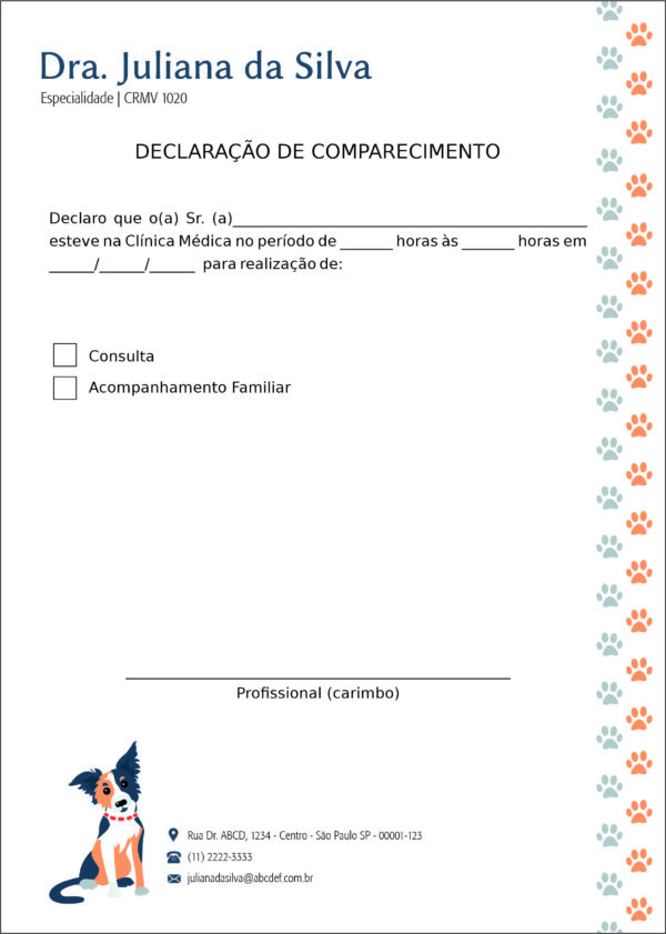 Declaração de Comparecimento Wels Declaração de Comparecimento Wels