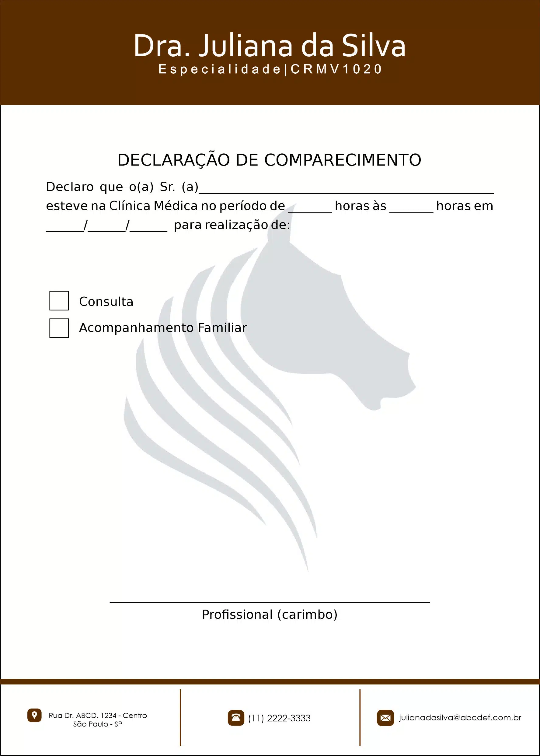 Declaração de Comparecimento Kufstein