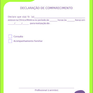 Declaração de Comparecimento Liezen