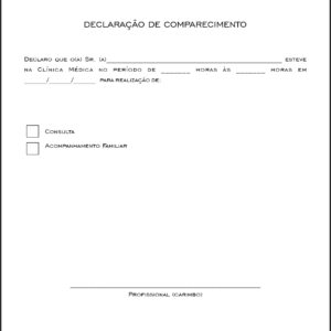 Declaração de Comparecimento Cardiologista Amsterdam