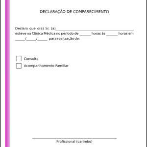 Declaração de Comparecimento Cardiologista Breda