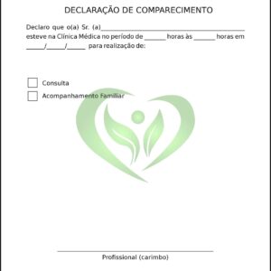 Declaração de Comparecimento Endocrinologia Winnipeg