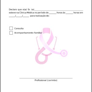 Declaração de Comparecimento Oncologia Osaka
