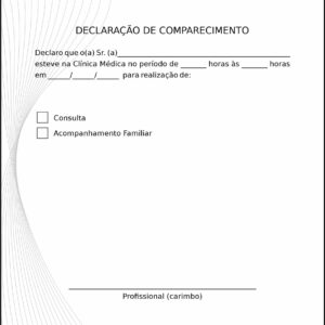 Declaração de Comparecimento Otorrinolaringologia Valencia