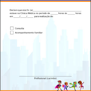 Declaração de Comparecimento Pediatra Radom