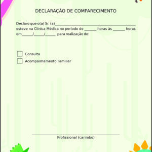 Declaração de Comparecimento Pediatra Sopot