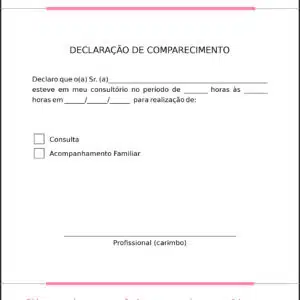 Declaração de Comparecimento Psicológico Dresden