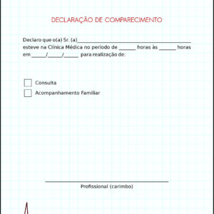 Declaração de Comparecimento Cardiologista Eindhoven