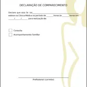 Declaração de Comparecimento Dermatologista Winchester