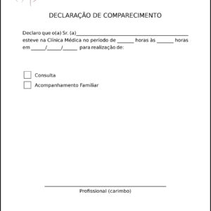 Declaração de Comparecimento Dermatologista Leeds