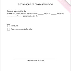 Declaração de Comparecimento Dermatologista Burford