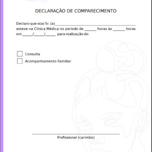 Declaração de Comparecimento Dermatologista Liverpool