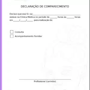 Declaração de Comparecimento Dermatologista Liverpool