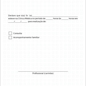 Declaração de Comparecimento Clínica Geral Heliópolis