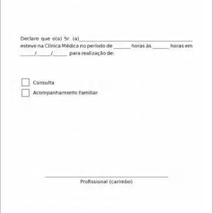 Declaração de Comparecimento Clínica Geral Heliópolis