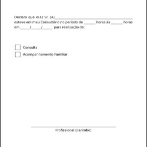 Declaração de Comparecimento Nutricionista Corrientes