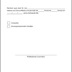 Declaração de Comparecimento Otorrinolaringologista Bilbao