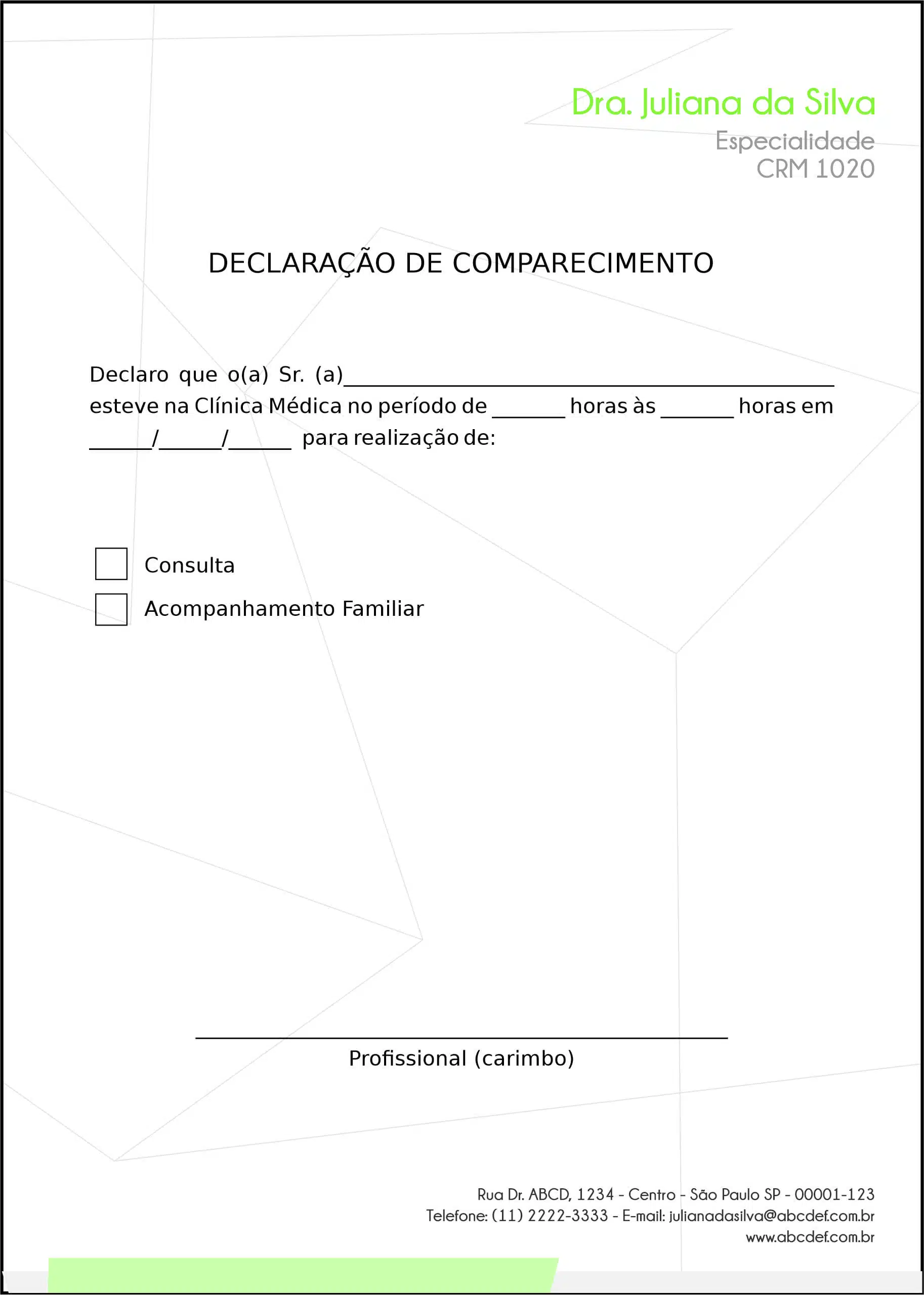 Declaração de Comparecimento Performance Gyor