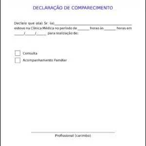 Declaração de Comparecimento Psiquiatra e Neurologista Leeds